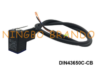 DIN43650C IP67 Wodoodporne złącze zaworu elektromagnetycznego z formowanym kablem z diodą LED