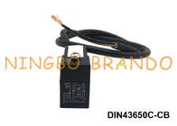 DIN43650C IP67 Wodoodporne złącze zaworu elektromagnetycznego z formowanym kablem z diodą LED