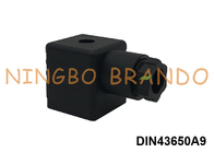 DIN43650A PG9 2P+E Złącze cewki zaworów magnetycznych IP65 AC DC Czarny