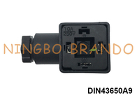 DIN43650A PG9 2P+E Złącze cewki zaworów magnetycznych IP65 AC DC Czarny