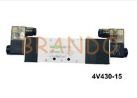 Drut przewodowy lub złącze w kolorze srebrnym 5/3 Way Pneumatyczny zawór sterujący powietrzem 4V430-15