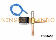 FDF6A58 Miedziany elektrozawór NC do klimatyzatora AC220V 5/16 &quot;Kątowy 2-drożny