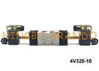 3/8 &quot;NPT 4V320-10 AirTAC Typ Podwójny elektrozawór 2-pozycyjny 5-drogowy DC12V DC24V AC110V AC220V