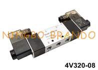 4V320-08 1/4 ''Podwójny zawór pneumatyczny elektromagnetyczny DC12V DC24V AC220V