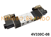 4V330C-08 5/3-drożny zawór sterujący elektromagnetyczny 1/4 '' Zamknij środek DC 24V