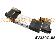 4V330C-08 5/3-drożny zawór sterujący elektromagnetyczny 1/4 '' Zamknij środek DC 24V
