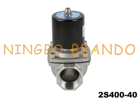 1-1/2&quot; Gwintowany zawór elektromagnetyczny 2S400-40 z membraną SS304 24 V DC