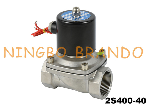 1-1/2&quot; Gwintowany zawór elektromagnetyczny 2S400-40 z membraną SS304 24 V DC