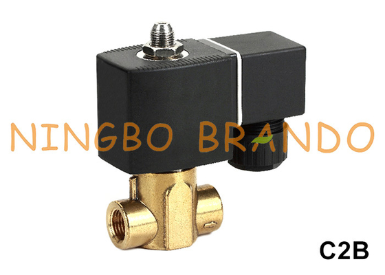 3 Way Brass Solenoid Valve 6027 C 2.0 NBR FKM 1/8' 1/4' 24V 120V 230V