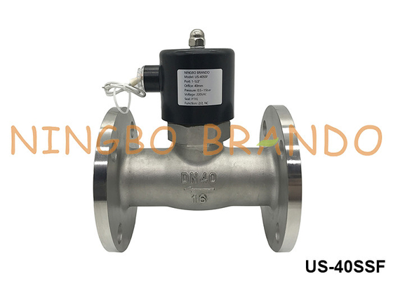 DN40 Flanged Steam Hot Water Solenoid Valve ze stali nierdzewnej 1,5'' 24V 110V 220V