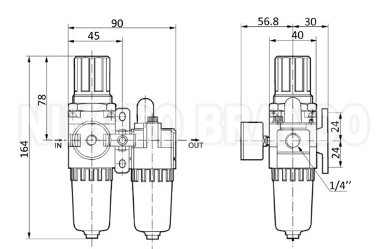 AC2010-01 AC2010-02 FRL Regulator filtrów powietrza lubrykator kombinacja