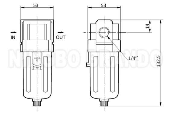 SMC Typ AF3000-02 AF3000-03 Pneumatyczny filtr powietrza do kombinacji FRL