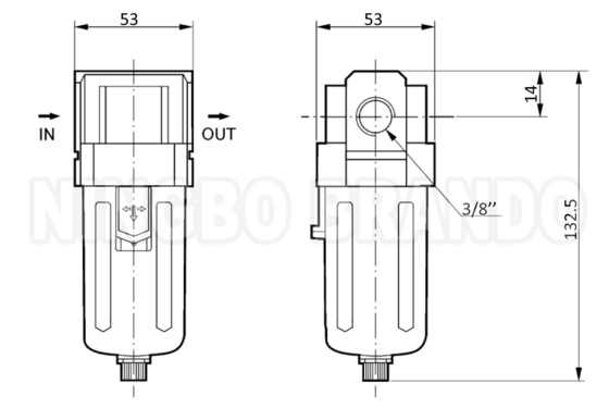 SMC Typ AF3000-02 AF3000-03 Pneumatyczny filtr powietrza do kombinacji FRL
