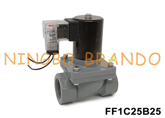 1' DN25 Zawór magnetyczny przeciw korozji z ciałem CPVC 24V 110V 220V