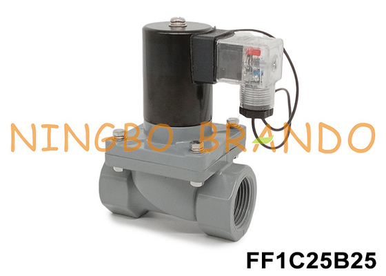 1' DN25 Zawór magnetyczny przeciw korozji z ciałem CPVC 24V 110V 220V