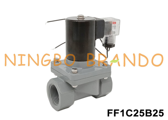 1' DN25 Zawór magnetyczny przeciw korozji z ciałem CPVC 24V 110V 220V
