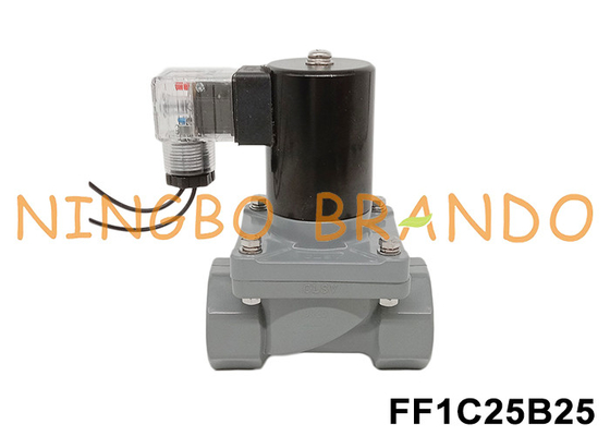 1' DN25 Zawór magnetyczny przeciw korozji z ciałem CPVC 24V 110V 220V