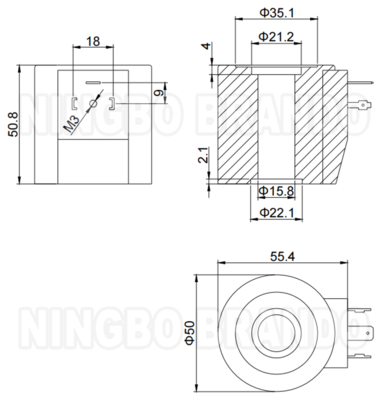 Cewka zaworu elektromagnetycznego do chłodnictwa amoniakalnego DC24V AC110V AC220V 22VA 15W