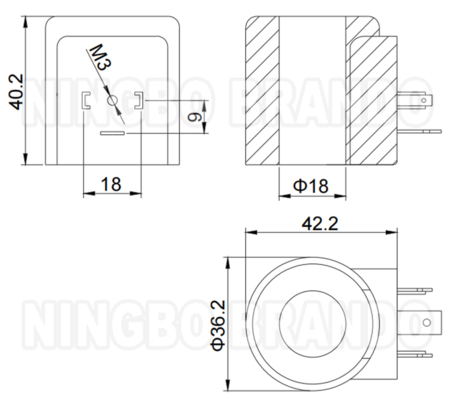 Cewka elektromagnetyczna hydrauliczna typu Hydac 3000489 12V 3000249 24V 300315 110V 3002594 220V