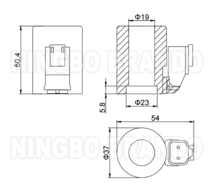 Cewka zaworu elektromagnetycznego hydraulicznego Bosch Rexroth Typ DC12V DC24V 26W R901050010