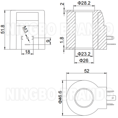 Yuken Typ DSG-03 Hydraulic Solenoid Valve Coil DC12V DC24V 28W 38W