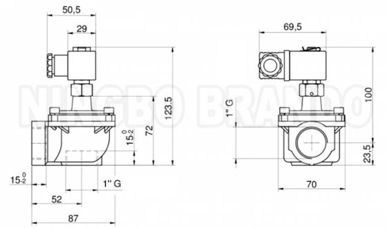 AUTEL Type AE1822B 1'' Pulse Jet Valve for Dust Filter System24V 110V 220V