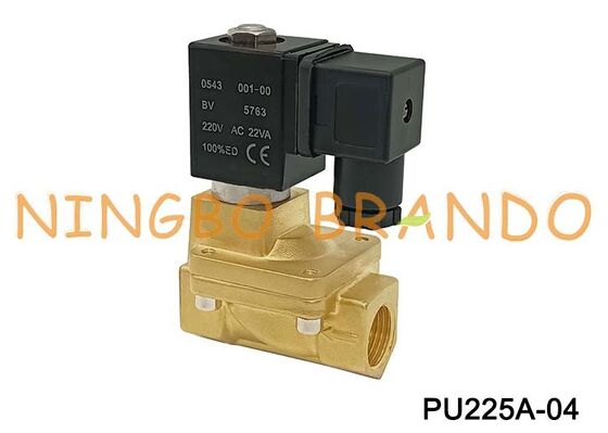 Shako Typ PU225A-04 1/2 '' 2-drogowy, normalnie zamknięty mosiężny zawór elektromagnetyczny 24 V 110 V 220 V
