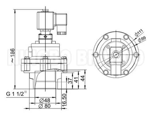 HUANENG MD340S pełne zanurzenie 1-1/2'' Pulsowy zawór 24V 110V 220V