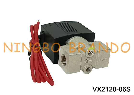 Typ SMC Vx2120 1/4 '' 2/2-drogowy zawór elektromagnetyczny ze stali nierdzewnej 220 V 24 V