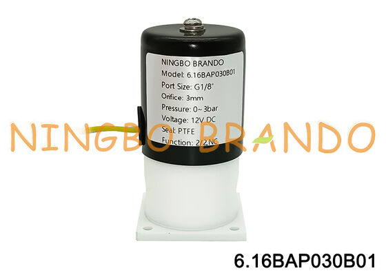 Zawór elektromagnetyczny 1/8 cala z PTFE do izolacji odporności na korozję kwasowo-alkaliczną