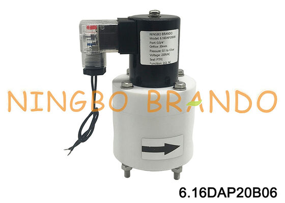 Zawór elektromagnetyczny 3/4'' antykorozyjny PTFE DC24V AC110V AC220V