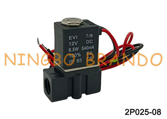 2P0250-08 2-drogowy zawór elektromagnetyczny 1/4'' plastikowy pneumatyczny zawór elektromagnetyczny