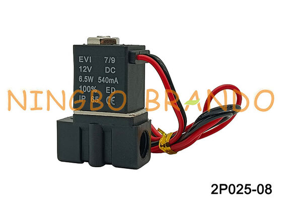 2P0250-08 2-drogowy zawór elektromagnetyczny 1/4'' plastikowy pneumatyczny zawór elektromagnetyczny