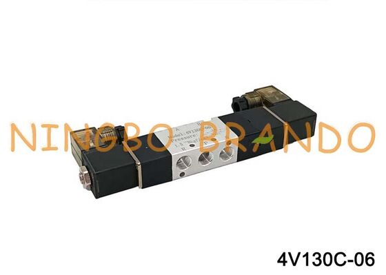 Airtac Typ 4V130C-06 Elektromagnetyczny zawór powietrza 3-pozycyjny 5-portowy pneumatyczny zawór sterujący 1/8''