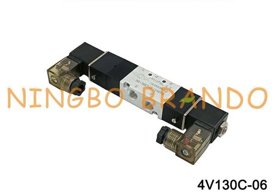 Airtac Typ 4V130C-06 Elektromagnetyczny zawór powietrza 3-pozycyjny 5-portowy pneumatyczny zawór sterujący 1/8''