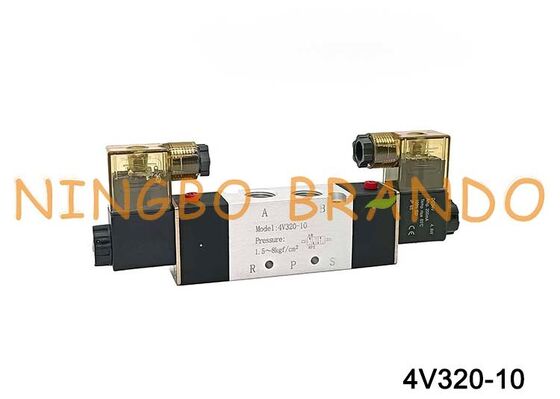AirTAC Typ 4V320-10 DC12V 3/8'' Podwójny elektrozawór 5/2-drożny elektromagnetyczny zawór powietrza