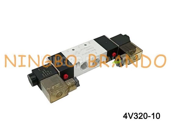 AirTAC Typ 4V320-10 DC12V 3/8'' Podwójny elektrozawór 5/2-drożny elektromagnetyczny zawór powietrza