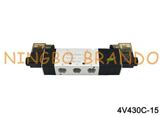 Airtac Typ 4V430C-15 Elektrozawór powietrza 5/3-drogowy Seria 4V400