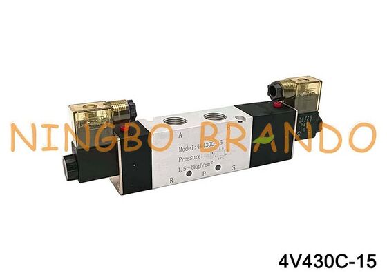 Airtac Typ 4V430C-15 Elektrozawór powietrza 5/3-drogowy Seria 4V400