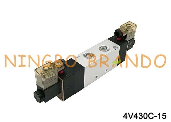Airtac Typ 4V430C-15 Elektrozawór powietrza 5/3-drogowy Seria 4V400