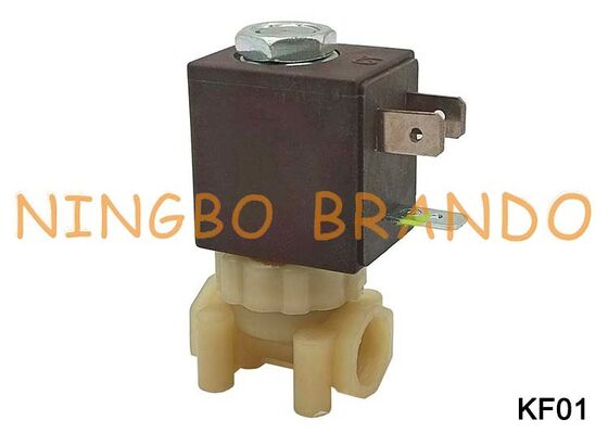 CEME Typ 1/8 '' 2-drożny NC Food Grade Safe PA66 Plastikowy zawór elektromagnetyczny wody KF01