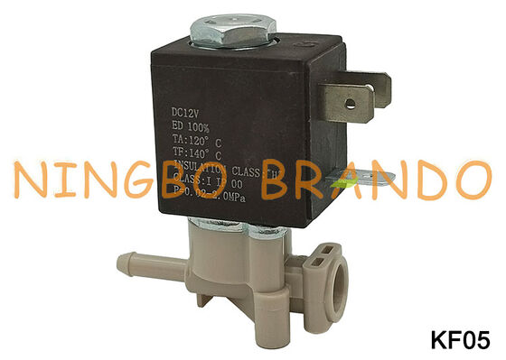 2-drogowy normalnie zamknięty nylonowy plastikowy zawór elektromagnetyczny wody 1/8 '' DC12V KF05