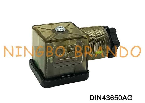 DIN43650A Solenoid Valve Coil Connector 18mm MPM Brown Nylon DIN 43650 Type A