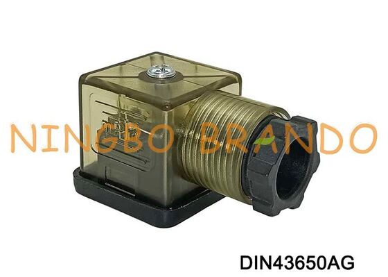 DIN43650A Solenoid Valve Coil Connector 18mm MPM Brown Nylon DIN 43650 Type A