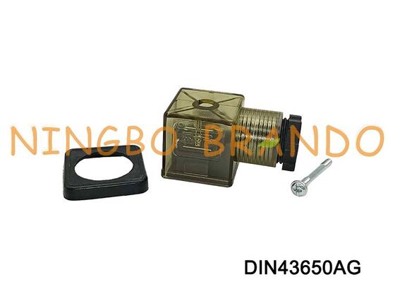 DIN43650A Solenoid Valve Coil Connector 18mm MPM Brown Nylon DIN 43650 Type A