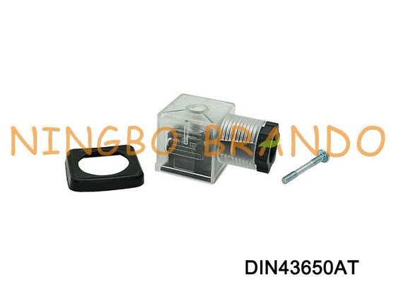 DIN43650A Złącze cewki zaworu elektromagnetycznego 18 mm przezroczyste DIN 43650 typ A