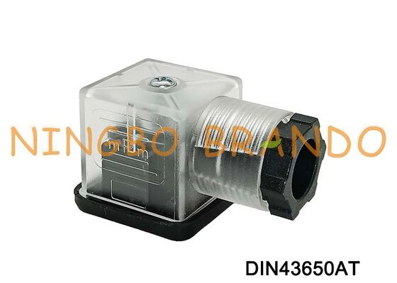DIN43650A Złącze cewki zaworu elektromagnetycznego 18 mm przezroczyste DIN 43650 typ A