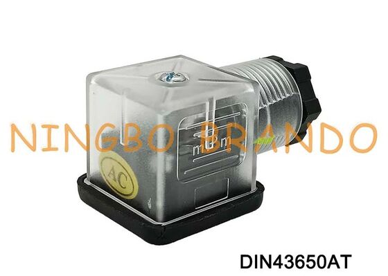 DIN43650A Złącze cewki zaworu elektromagnetycznego 18 mm przezroczyste DIN 43650 typ A