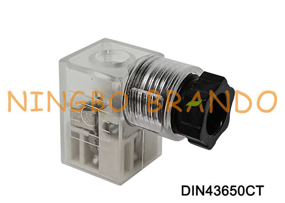 DIN43650C Złącze cewki zaworu elektromagnetycznego 9,4 mm przezroczyste DIN 43650 typ C