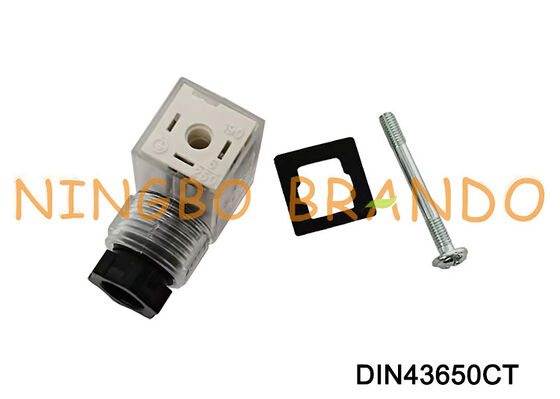 DIN43650C Złącze cewki zaworu elektromagnetycznego 9,4 mm przezroczyste DIN 43650 typ C
